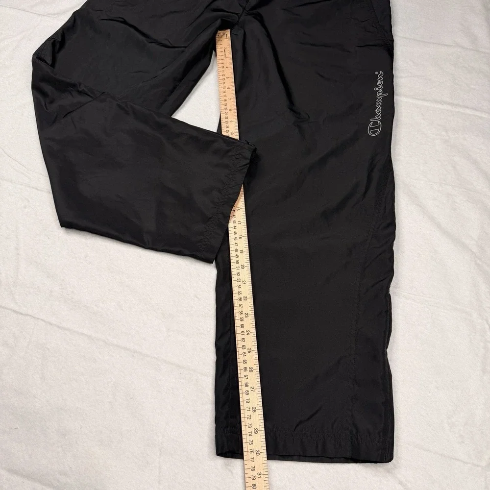 Champion Vintage Men's Black Athletic Track Pants‎ Joggers Zip Ankle L